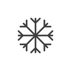snowflake icon. One of the collection icons for websites, web design, mobile app