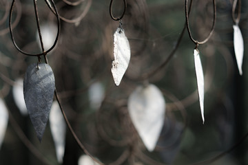 pendulums on a retro chandelier 