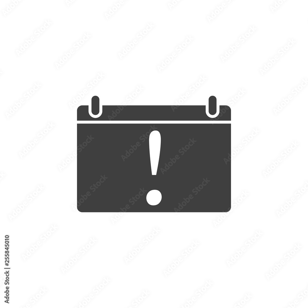 Poster warning calendar icon. one of the collection icons for websites, web design, mobile app