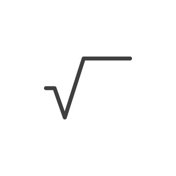 root math sign icon. One of the collection icons for websites, web design, mobile app