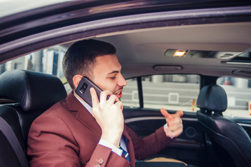 Man arguing on mobile