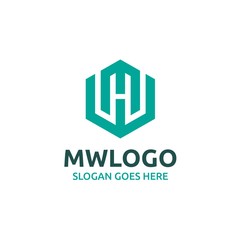 Initial / monogram letter MW logo vector 