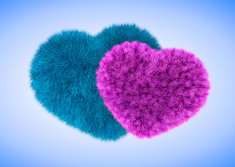 Furry Hearts 02 Blue