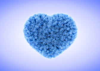 Furry Heart Blue