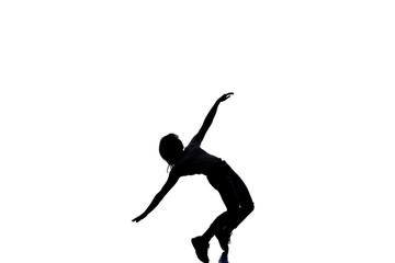 Fototapeta na wymiar Woman jumping while dancing
