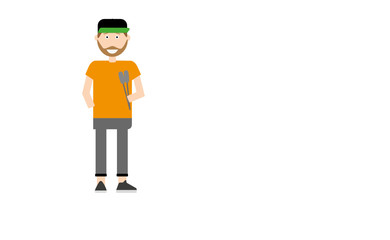 Person Grillzange Vektor / Illustration