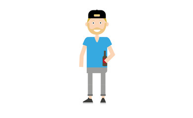 Person Flasche Vektor / Illustration