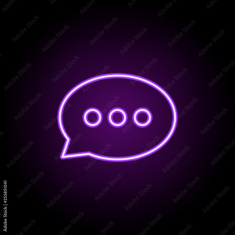 Poster comment sign icon. elements of web in neon style icons. simple icon for websites, web design, mobile