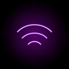 wi fi signal icon. Elements of Web in neon style icons. Simple icon for websites, web design, mobile app, info graphics