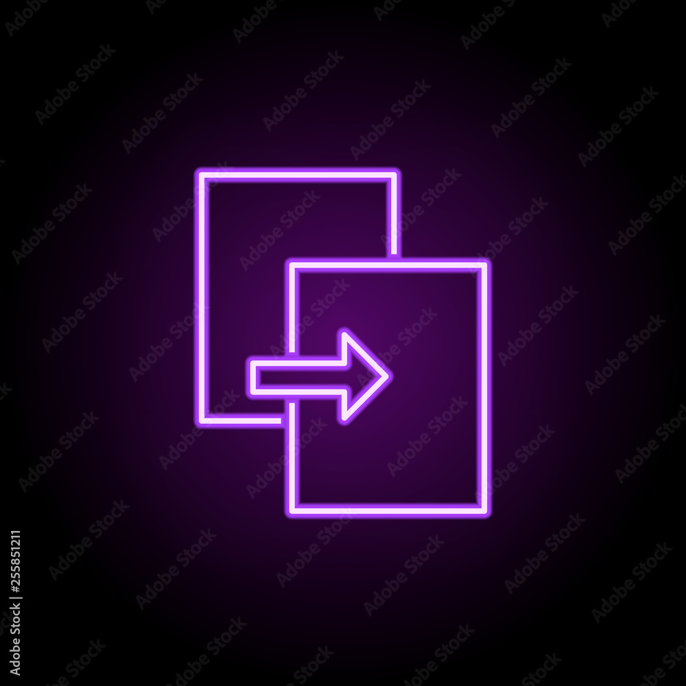 Poster cope sign icon. elements of web in neon style icons. simple icon for websites, web design, mobile ap