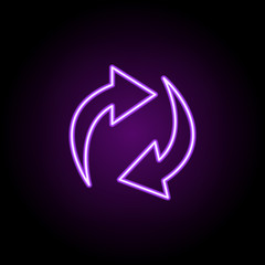 refresh sigh icon. Elements of Web in neon style icons. Simple icon for websites, web design, mobile app, info graphics