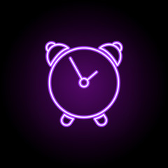 alarm clock icon. Elements of Web in neon style icons. Simple icon for websites, web design, mobile app, info graphics