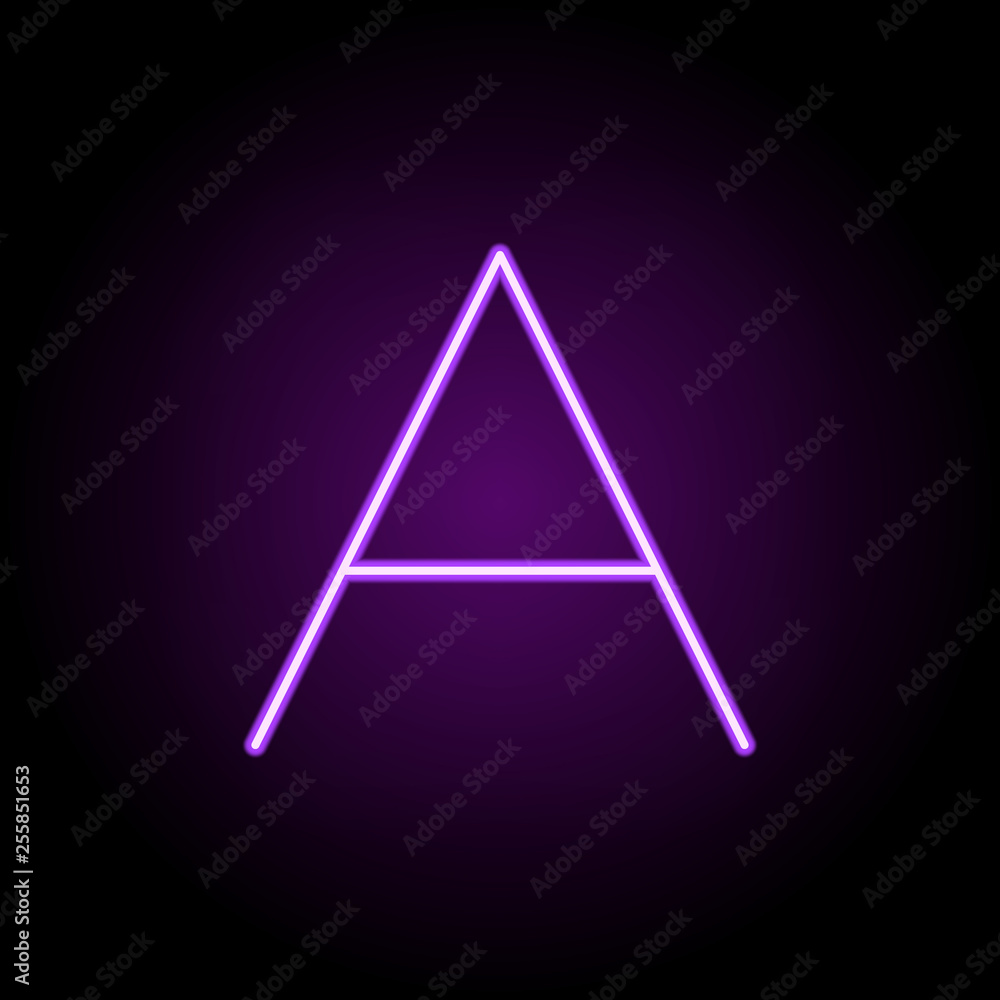 Poster font sign icon. elements of web in neon style icons. simple icon for websites, web design, mobile ap