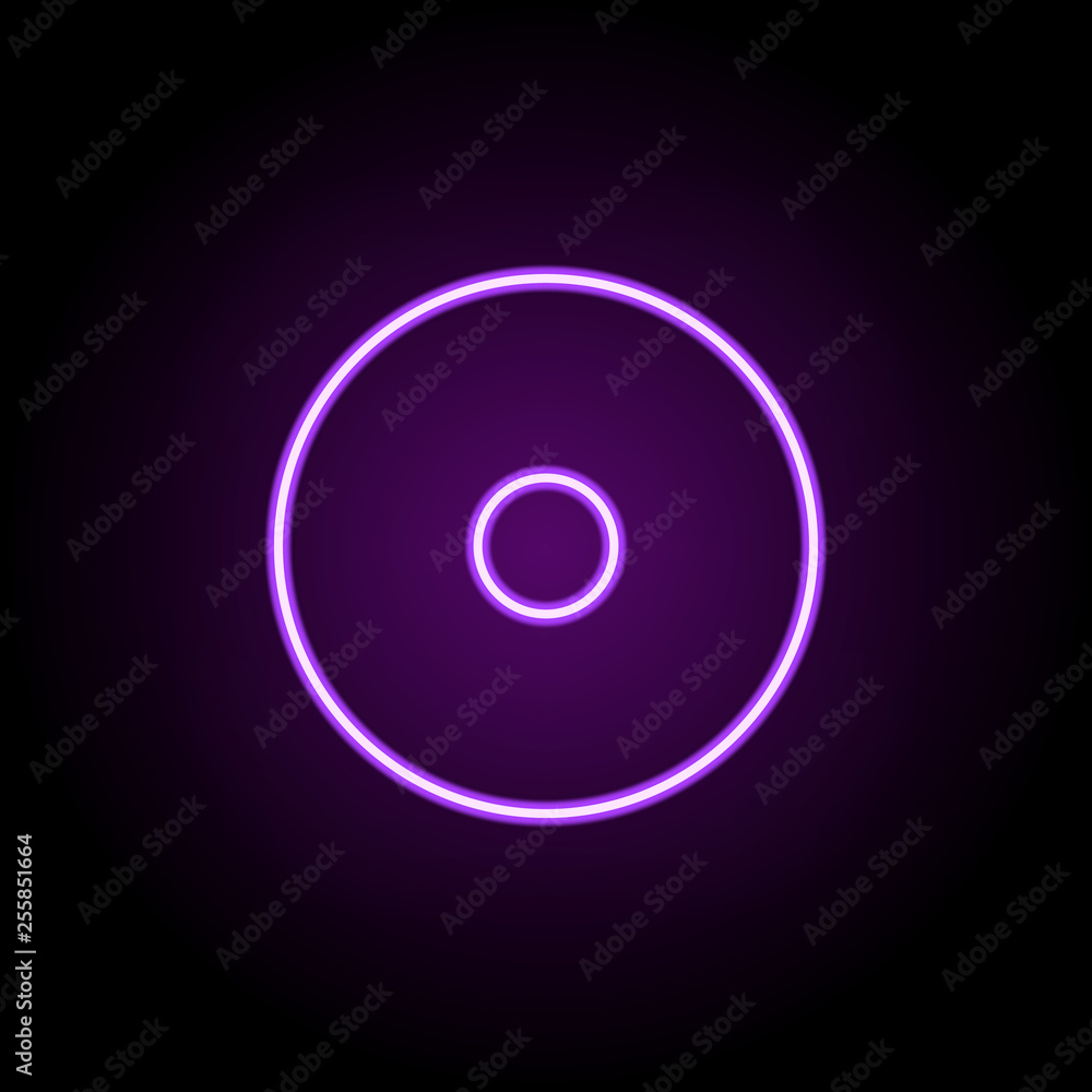 Poster record button icon. elements of web in neon style icons. simple icon for websites, web design, mobil