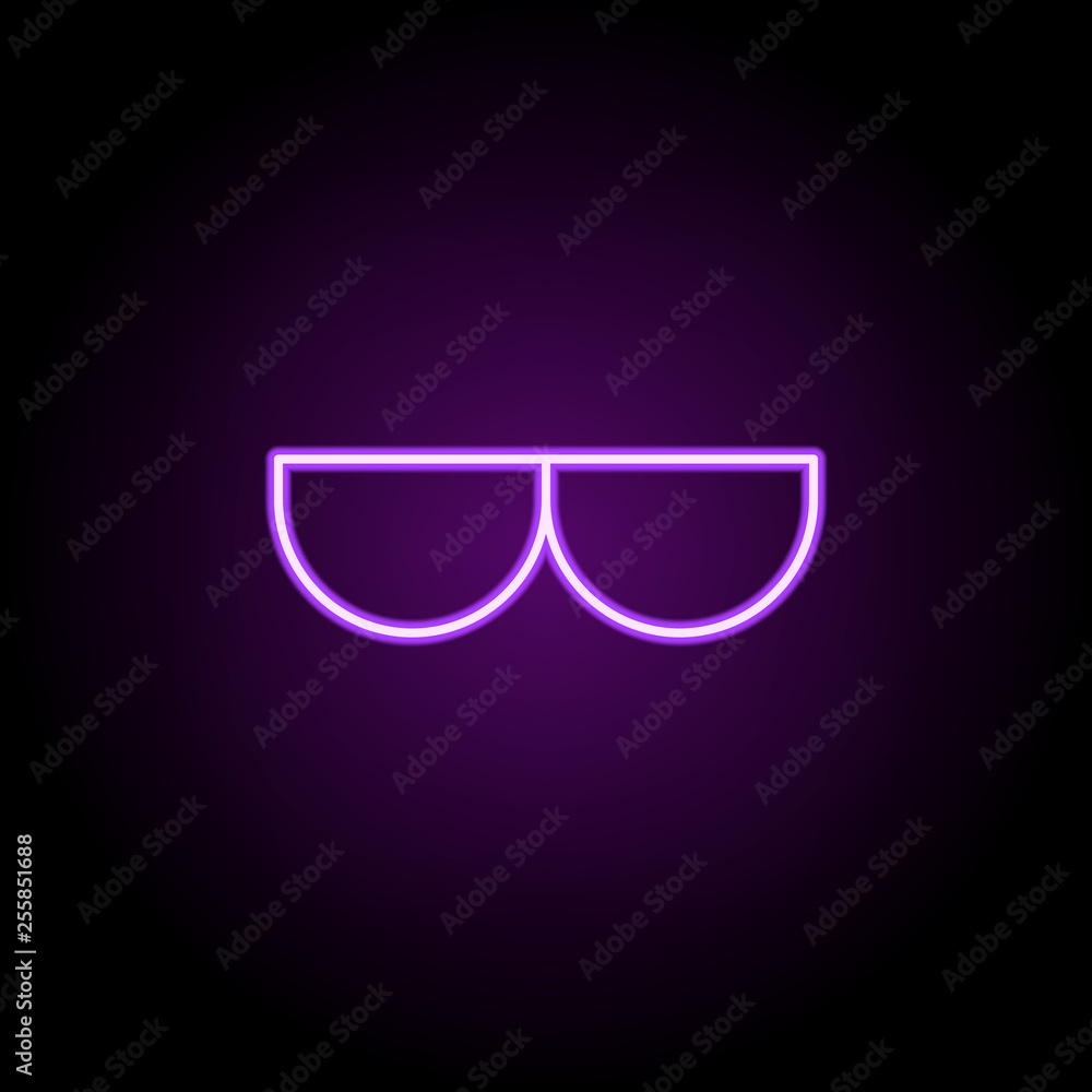 Poster sun glasses icon. elements of web in neon style icons. simple icon for websites, web design, mobile 
