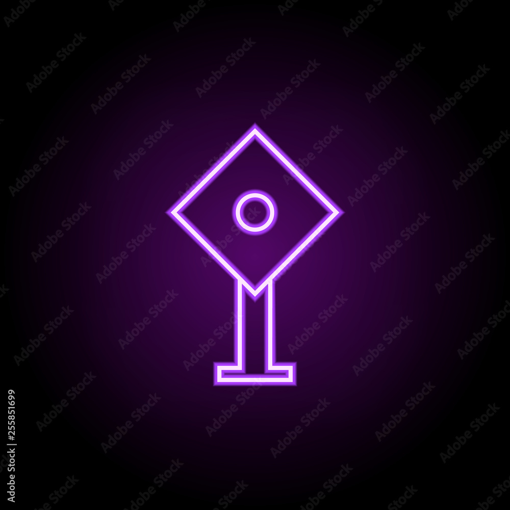 Aufkleber road sign icon. elements of web in neon style icons. simple icon for websites, web design, mobile ap