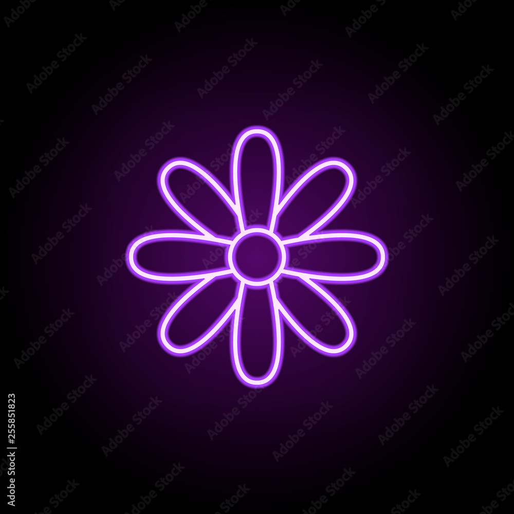 Poster flower icon. elements of web in neon style icons. simple icon for websites, web design, mobile app, 