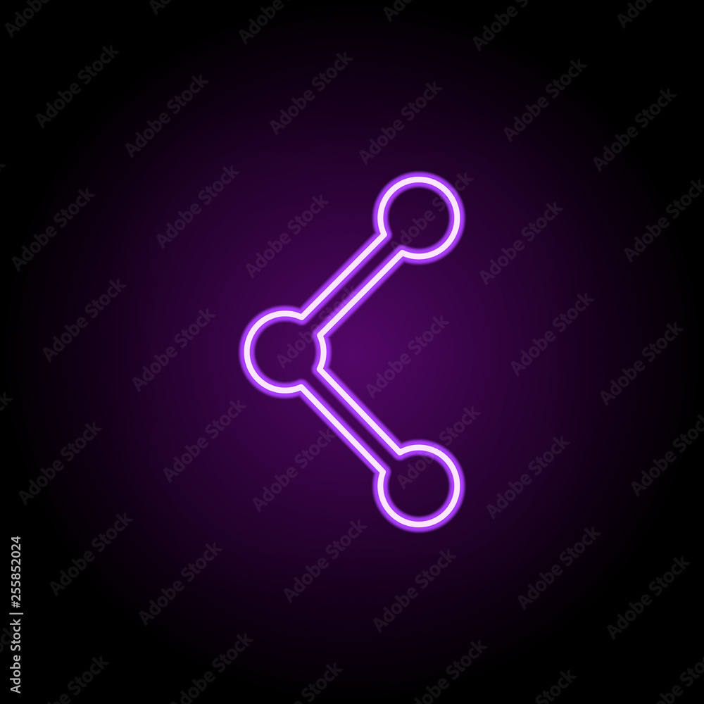 Poster simple sharing icon. elements of web in neon style icons. simple icon for websites, web design, mobi