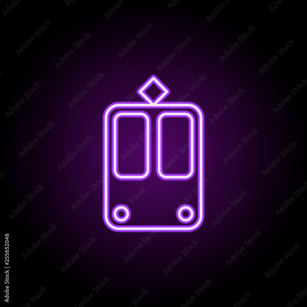 Poster train icon. elements of web in neon style icons. simple icon for websites, web design, mobile app, i