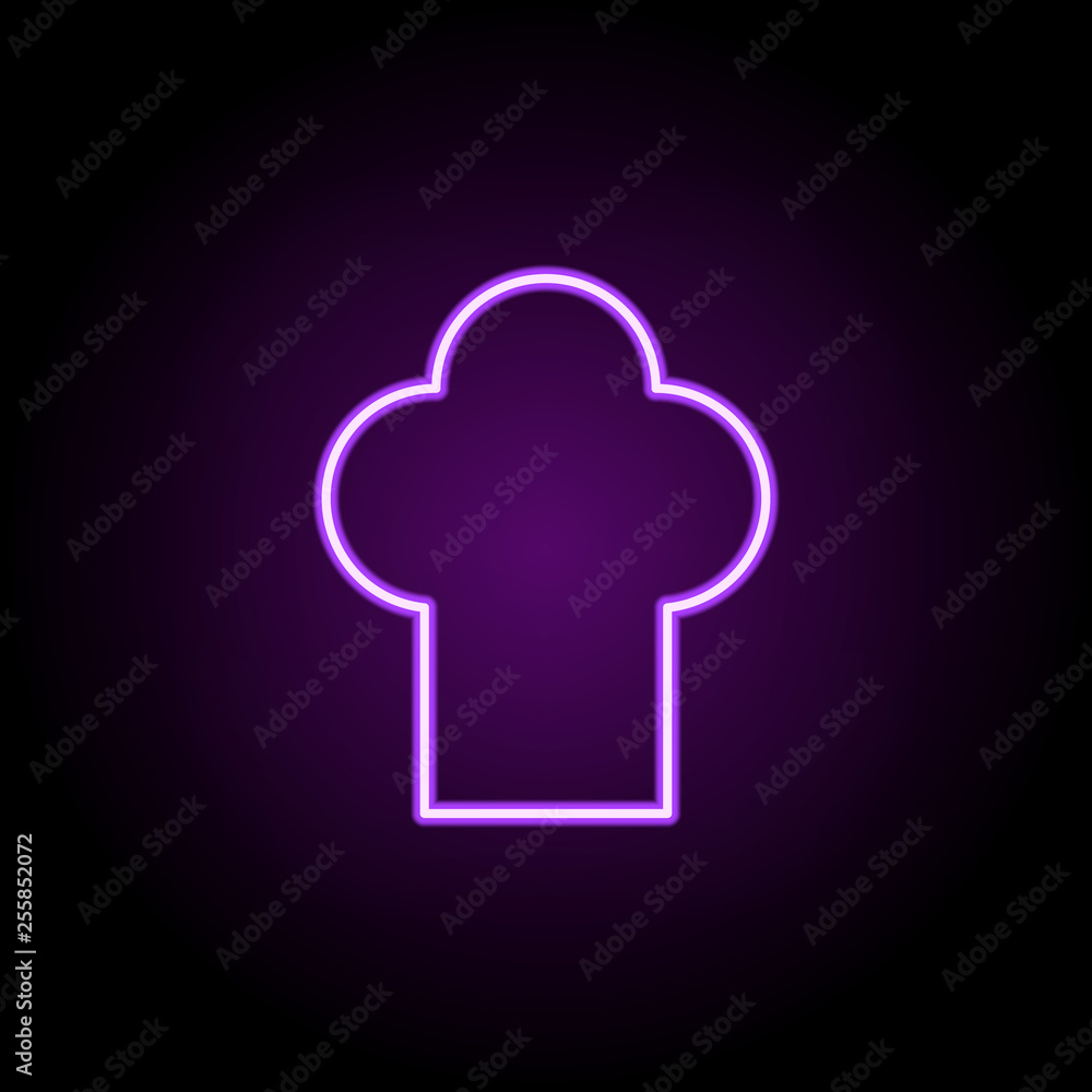 Poster chef hat icon. elements of web in neon style icons. simple icon for websites, web design, mobile app