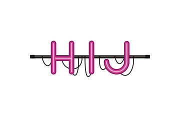 alphabet in neon light isolated icon