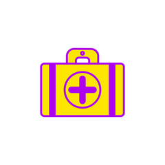 Obraz premium Flat illustration of ambulance suitcase icon 