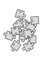 Herz Puzzle Liebe I Love Muster Viele Puzzlestücke Teil Puzzlespiel  Puzzleteil Puzzeln Form Logo Spaß Bild Design Cool Umriss Hobby Wall  Mural-Style-o-Mat