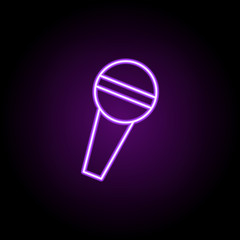 microphone icon. Elements of Web in neon style icons. Simple icon for websites, web design, mobile app, info graphics