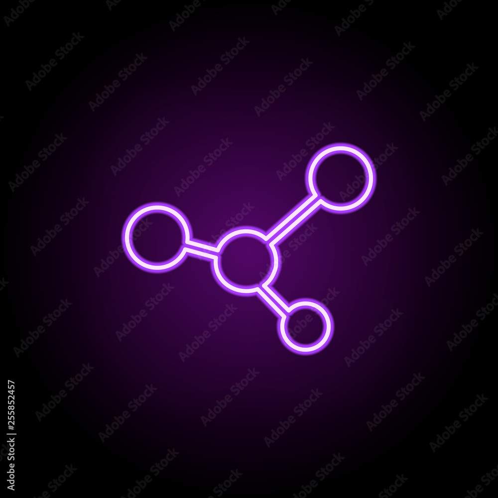Poster molecule icon. elements of web in neon style icons. simple icon for websites, web design, mobile app