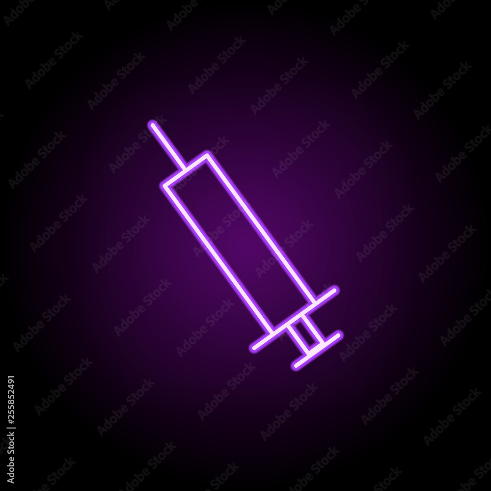 Poster injection icon. elements of web in neon style icons. simple icon for websites, web design, mobile ap