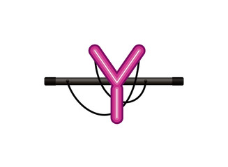 neon light letter isolated icon