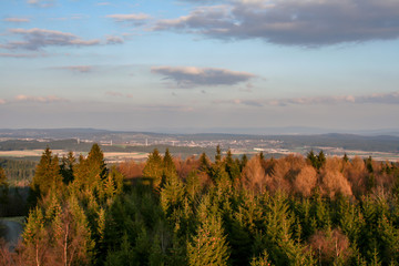 great view over the forest in bavaria