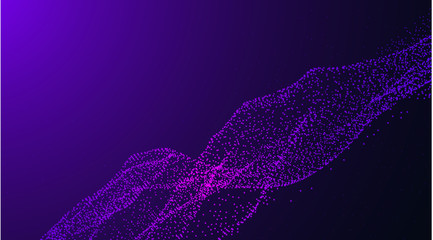 Abstract purple background with neon futuristic pattern.