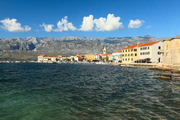 Obraz premium view of the old town of Vinjerac near the town of Zadar, Croatia