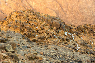 Middle East or Africa, picturesque bare mountain range and a large sandy valley desert landscapes landscape photography
