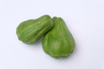 chayote isolated on white background