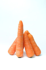 carrots isolated on white background