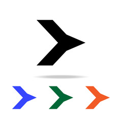 tapering arrow icon. Elements of simple web icon in multi color. Premium quality graphic design icon. Simple icon for websites, web design, mobile app, info graphics