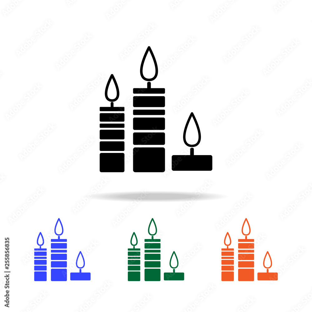Poster burning candles icon. elements of simple web icon in multi color. premium quality graphic design ico