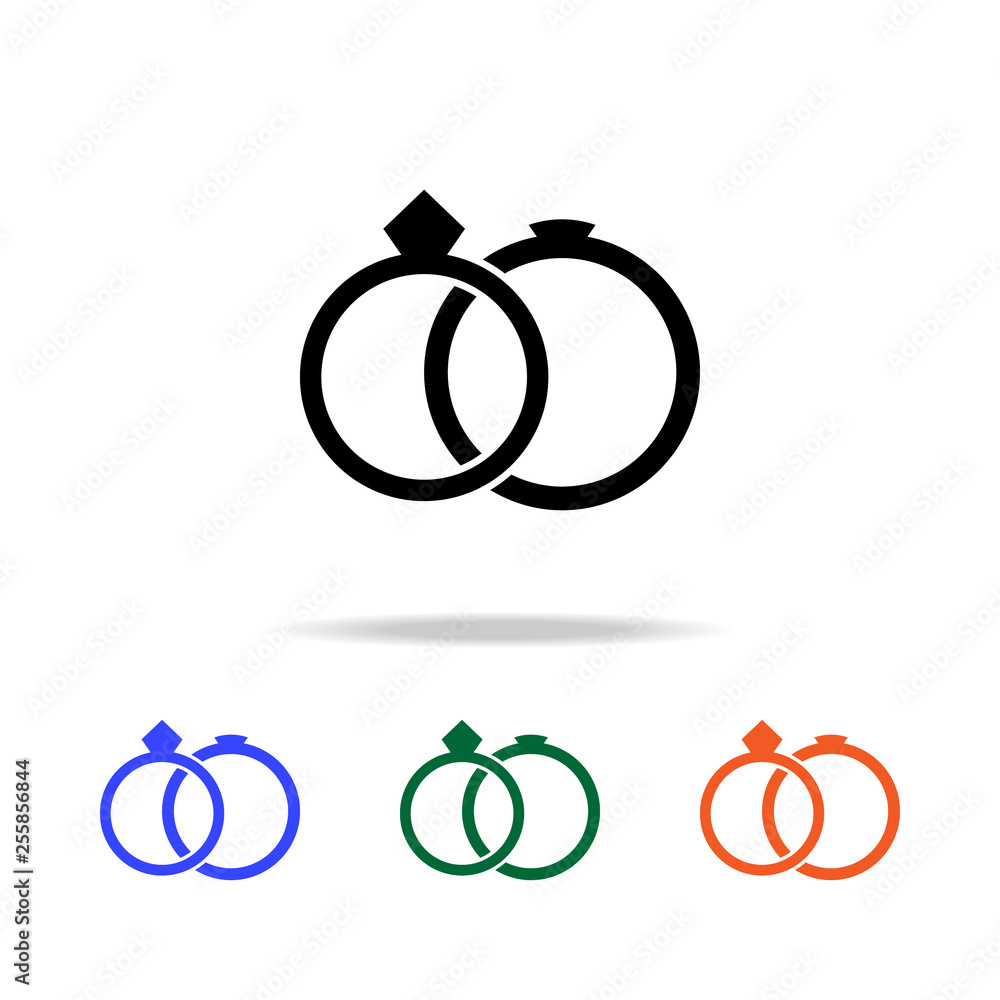 Poster wedding rings icon. elements of simple web icon in multi color. premium quality graphic design icon.