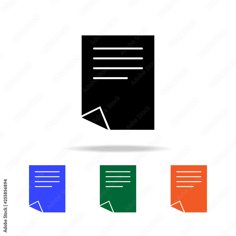 Poster paper icon. elements of simple web icon in multi color. premium quality graphic design icon. simple 