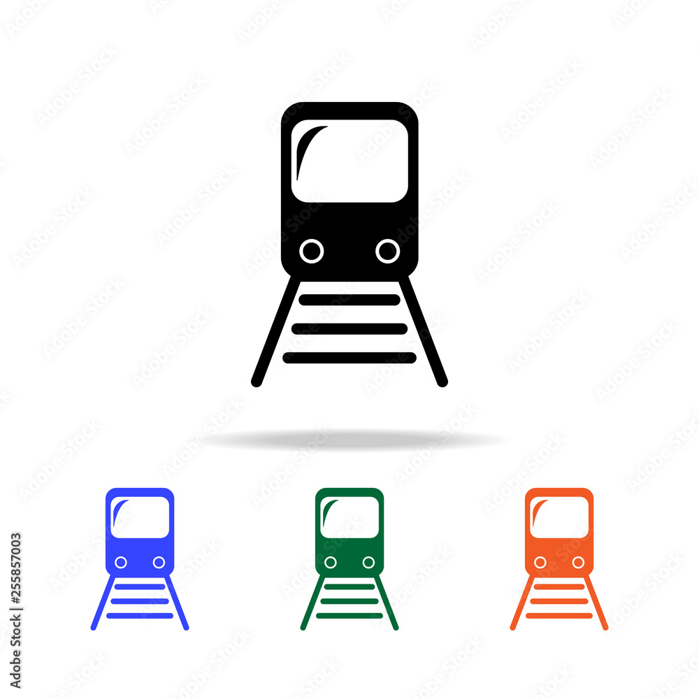 Poster a train icon. elements of simple web icon in multi color. premium quality graphic design icon. simpl