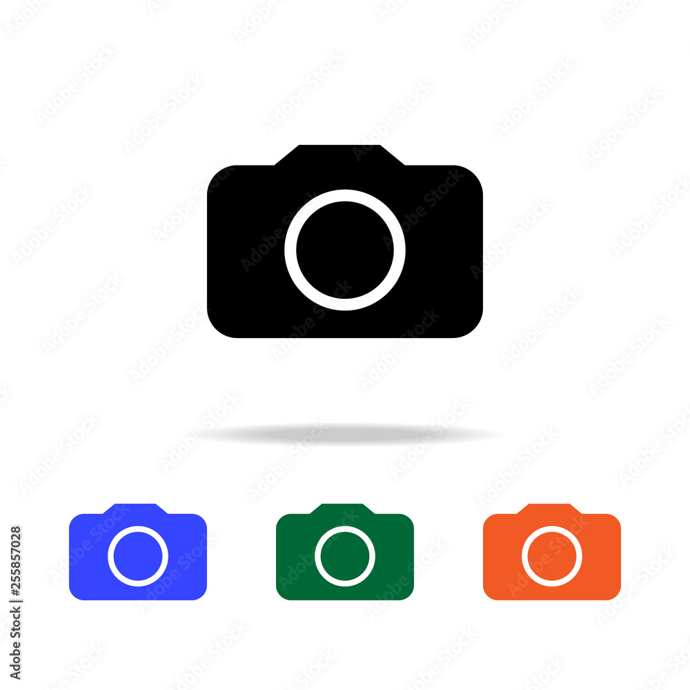 Poster camera icon. elements of simple web icon in multi color. premium quality graphic design icon. simple