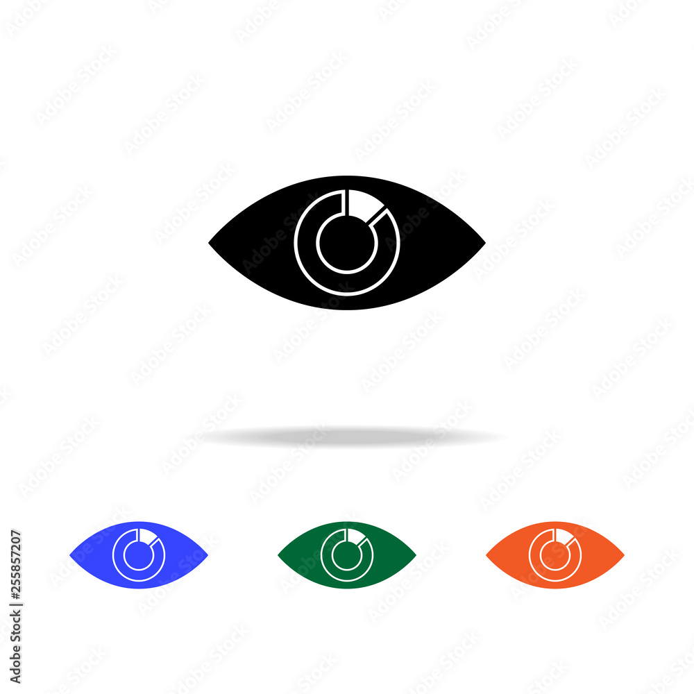 Poster eye icon. elements of simple web icon in multi color. premium quality graphic design icon. simple ic