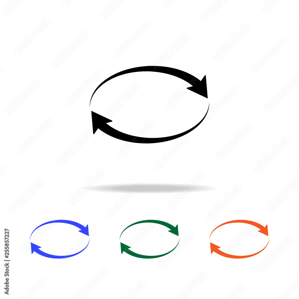 Poster arrow updates icon. elements of simple web icon in multi color. premium quality graphic design icon.