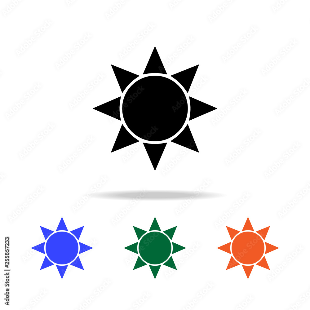 Poster the sun icon. elements of simple web icon in multi color. premium quality graphic design icon. simpl