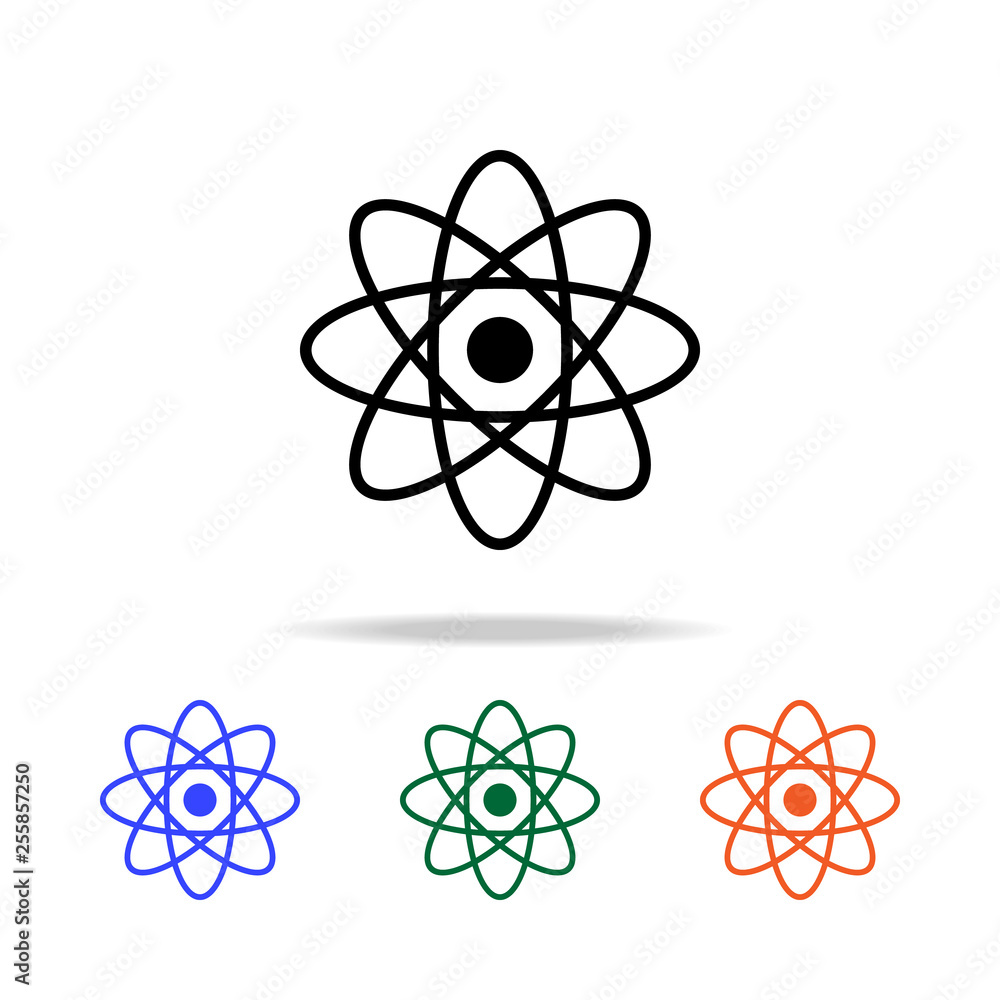 Poster atoms icon. elements of simple web icon in multi color. premium quality graphic design icon. simple 
