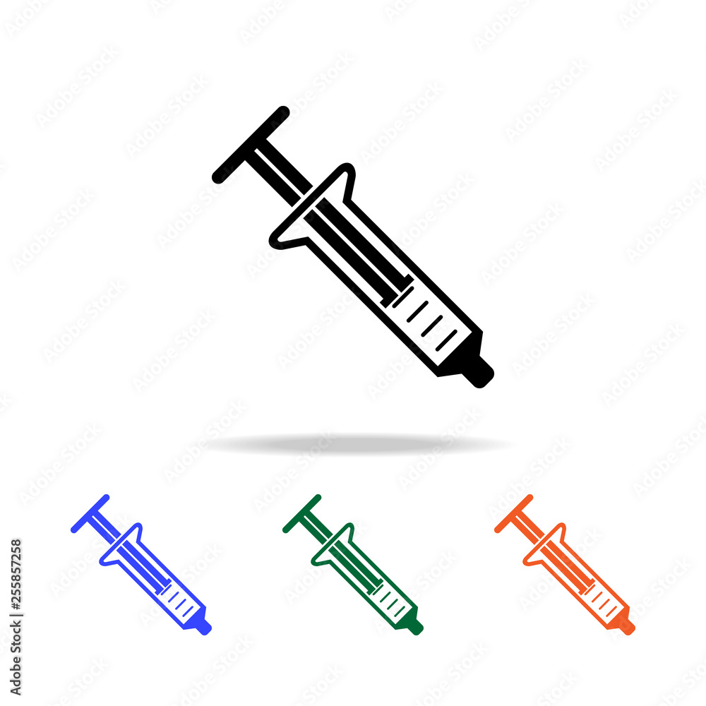 Poster syringe icon. elements of simple web icon in multi color. premium quality graphic design icon. simpl