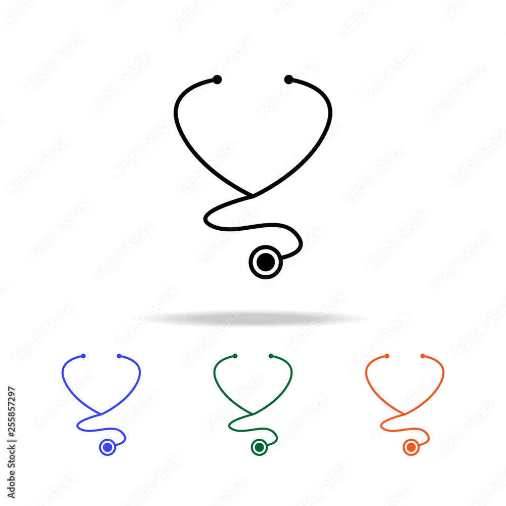 Poster stethoscope icon. elements of simple web icon in multi color. premium quality graphic design icon. s