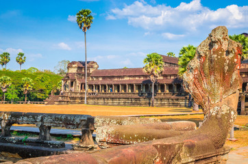 Ancient temple complex Angkor Wat, Siem Reap, Cambodia.